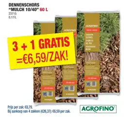 Hubo Agrofino Mulch boomschors 10-40 mm 60l den aanbieding