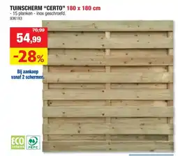 Hubo Cartri Certo tuinscherm recht 180x180 cm geĂ ÂŻmpregneerd aanbieding