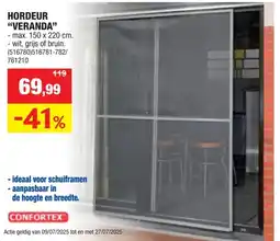 Hubo Confortex Veranda vliegendeur 150x220 cm bruin aanbieding