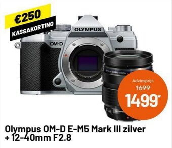 Olympus OM-D E-M5 Mark III zilver + 12-40mm F2.8