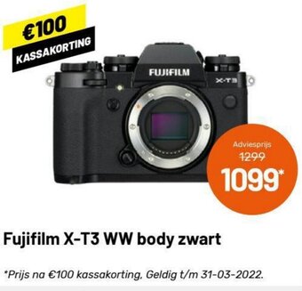 Fujifilm X-T3 WW body zwart