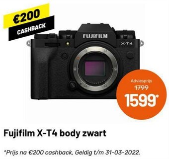 Kamera Express Fujifilm X-T4 body zwart aanbieding