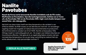 Nanlite Pavotube 6C II RGB LED Tube Light (w/ battery)