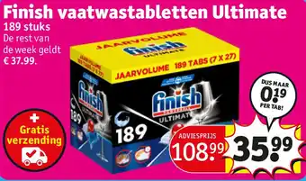 Kruidvat Finish vaatwastabletten Ultimate aanbieding
