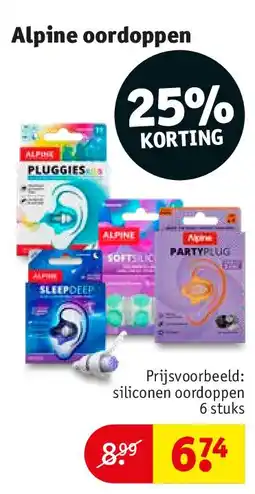 Kruidvat Alpine oordoppen aanbieding