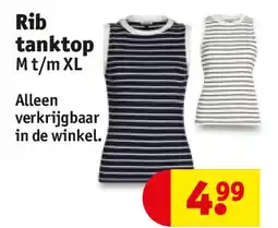 Kruidvat Rib tanktop aanbieding