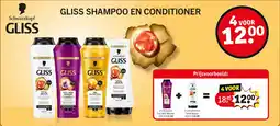 Kruidvat GLISS SHAMPOO EN CONDITIONER aanbieding