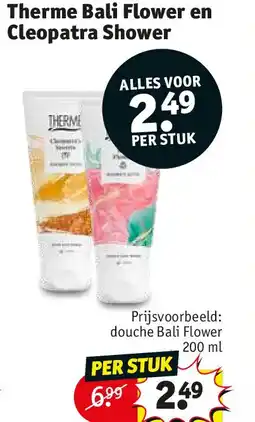 Kruidvat Therme Bali Flower en Cleopatra Shower aanbieding