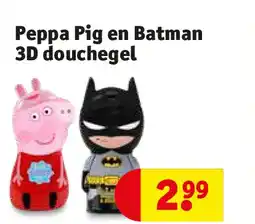 Kruidvat Peppa Pig en Batman 3D douchegel aanbieding