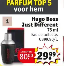 Kruidvat Hugo Boss Just Different aanbieding