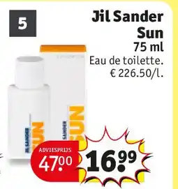 Kruidvat Jil Sander Sun aanbieding