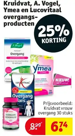 Kruidvat Kruidvat, A. Vogel, Ymea en Lucovitaal overgangsproducten aanbieding