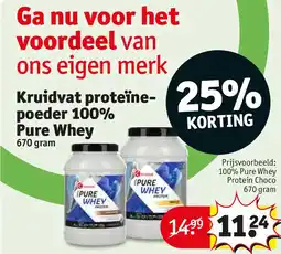 Kruidvat Kruidvat proteïnepoeder 100% Pure Whey aanbieding