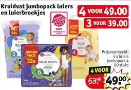 Kruidvat Kruidvat jumbopack luiers en luierbroekjes aanbieding