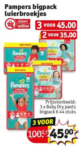 Kruidvat Pampers bigpack luierbroekjes aanbieding