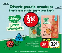 Kruidvat Puzzle crackers tomato & basil + Puzzle crackers pea & basil aanbieding