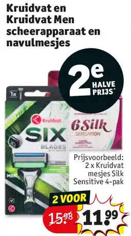 Kruidvat Kruidvat en Kruidvat Men scheerapparaat en navulmesjes aanbieding