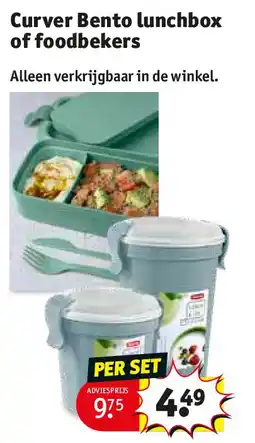Kruidvat Curver Bento lunchbox of foodbekers aanbieding