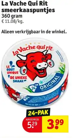 Kruidvat La Vache Qui Rit smeerkaaspuntjes aanbieding
