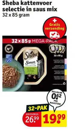 Kruidvat Sheba kattenvoer selectie in saus mix aanbieding