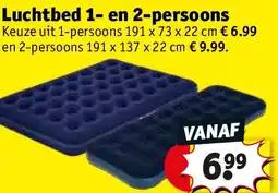 Kruidvat Luchtbed 1- en 2-persoons aanbieding