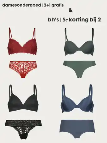 Damesondergoed 2+1 gratis
