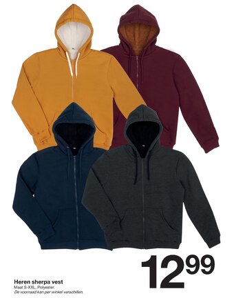 Heren sherpa vest S-XXL