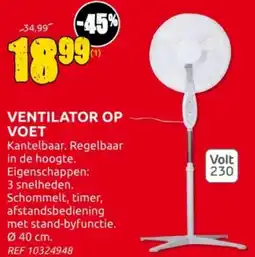 Brico Ventilator op voet aanbieding