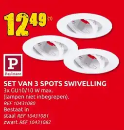 Brico Set van 3 spots swivelling aanbieding
