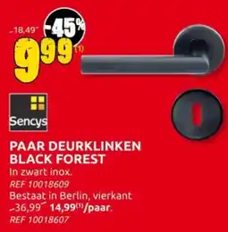 Brico Sencys PAAR DEURKLINKEN BLACK FOREST aanbieding