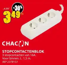 Brico Chacon stopcontactenblok aanbieding