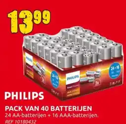 Brico Philips pack van 40 batterijen aanbieding