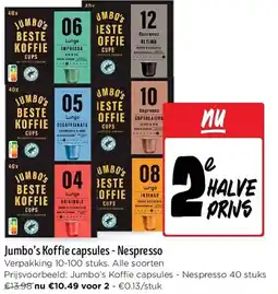 Jumbo Jumbo's Koffie capsules - Nespresso aanbieding