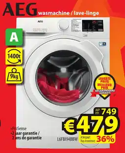 ElectroStock AEG wasmachine/ lave-linge L6FB194BBW aanbieding