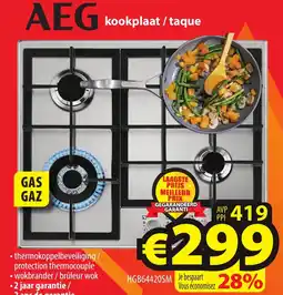 ElectroStock AEG kookplaat/taque HGB64420SM aanbieding