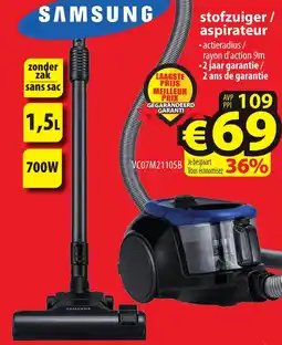 ElectroStock Samsung stofzuiger/ aspirateur VC07M2110SB aanbieding