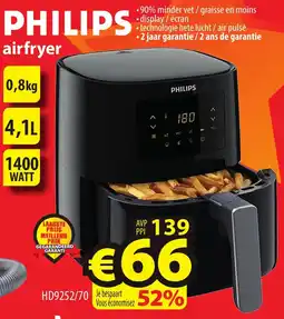 ElectroStock Philips airfryer HD9252/70 aanbieding