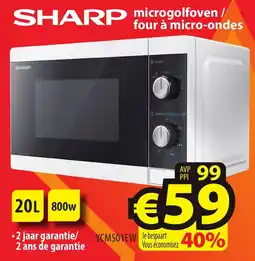 ElectroStock Sharp microgolfoven/ four à micro-ondes YCMS01EW aanbieding