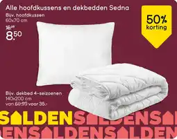 Leen Bakker Alle hoofdkussens en dekbedden Sedna aanbieding