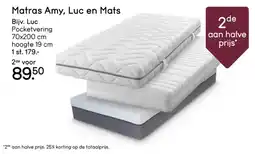 Leen Bakker Matras Amy, Luc en Mats aanbieding