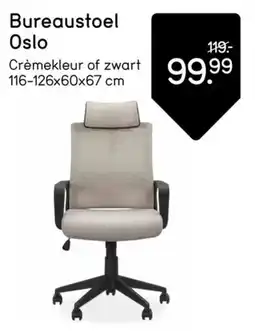 Leen Bakker Bureaustoel Oslo aanbieding