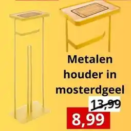NH Market Metalen houder in mosterdgeel aanbieding