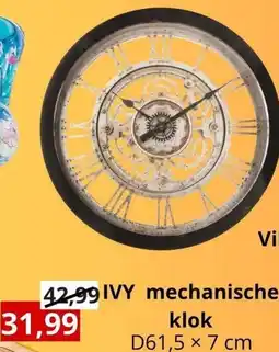 NH Market IVY Mechanische Klok aanbieding