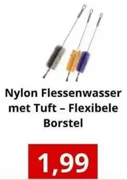 NH Market Nylon Flessenwasser met Tuft Flexibele Borstel aanbieding