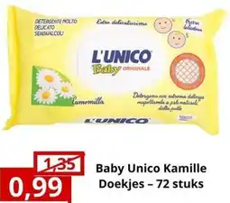 NH Market Baby Unico Kamille Doekjes aanbieding