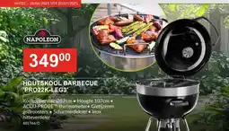 HandyHome Napoleon Houtskool Barbecue PRO22K-LEG3 aanbieding