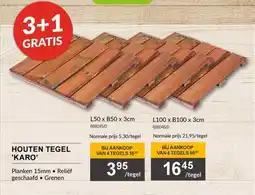 HandyHome Houten Tegel Karo aanbieding