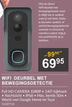 HandyHome Wifi Deurbel met Bewegingsdetectie aanbieding
