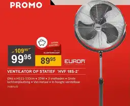 HandyHome Uerom Ventilator op Statief HVF 18S-2 aanbieding