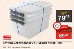 HandyHome Sunware Set Van 3 Opbergboxen Q Line met Deksel aanbieding